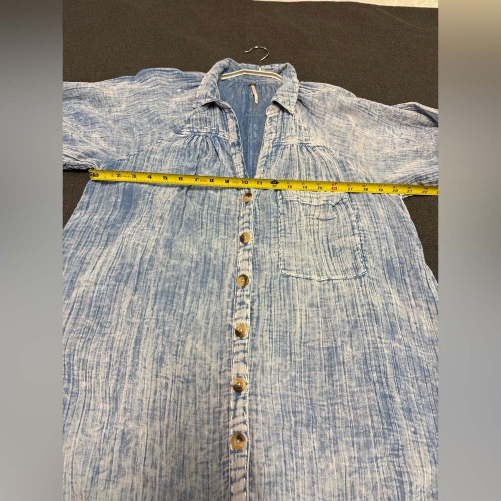 Free People Maya Midi Shirtdress size S - Picture 6 of 16